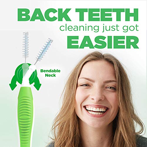 GUM Proxabrush Go-Betweens - Tight, Interdental Brushes for Tight Teeth, Dental Picks for Plaque Removal, Safe for Braces & Dental Devices, 10ct (4Pk)