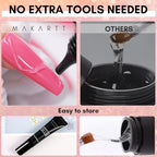 Makartt Champagne Nail Rhinestone with Gel Nail Glue for Gems 15ML Strong Adhesive Nail Rhinestone Glue Round & 3D Shape Flatback Nail Crystal Diamond for Nail Charm Accessories Jewels Decoration