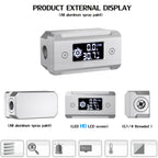 DIYhz G1/4 aluminum alloy shell LCD displaydigital display flow thermometer temperature indicator CPU temperature monitor Silver