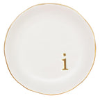 COLLECTIVE HOME - Ceramic Jewelry Tray, Decorative Trinket Dish for Rings Earrings Necklaces Bracelet Watch Keys, Birthday Mother's Day for Women, 4.75", White Surface (i)