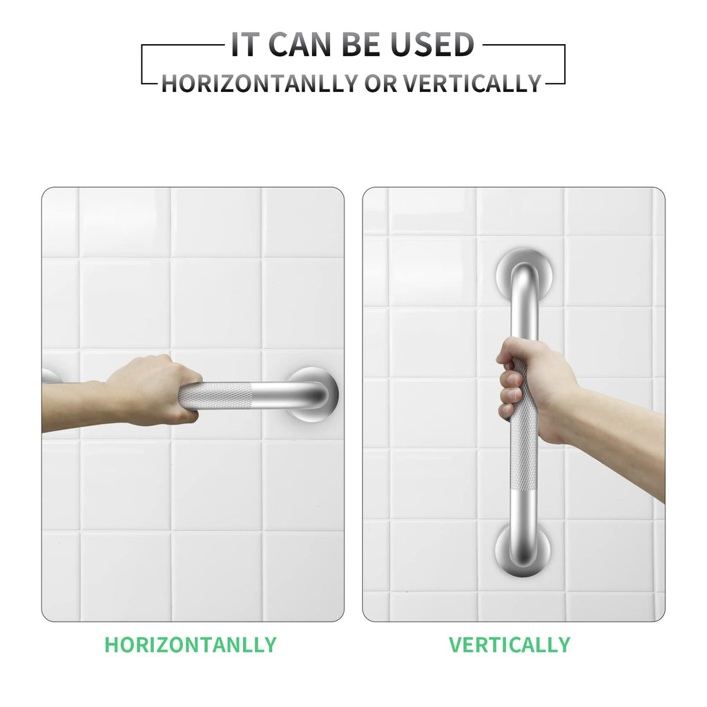 2 Pack 24 Inch Grab Bars for Bathtubs and Showers, Anti Slip Shower Grab Bars Stainless Steel Shower Handle Toilet Handicap Elderly Senior Assist Bathroom Saft Handle