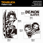 Demon Slayer Anime Stickers for PC Case,Cartoon Decor Decal for ATX Computer Skin,Waterproof Vinyl Graffiti Decal,Easy Removable (B Style.White and White)