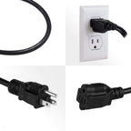 BELLLIGHTS 2-Pack 15ft Extension Cord 16 SJTW AWG Heavy Duty 3 Prong Power Cord