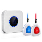 Caregiver Pager Wireless Call Buttons for Elderly Monitoring Smart Call System Alert Button for Seniors 1 SOS Call Buttons/Transmitters 2 Receivers Nurse Calling Alert for Home/Personal Attention