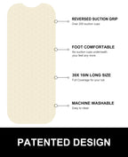 OTHWAY No Suction Cup Bath Mat: 39x16 inch Extra Long Bathmat│Perfect for Refinished or Ordinary Bath Tubs│Made of Nature Rubber│a Blessing for The Elderly and Children (Beige)