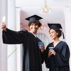 Whaline 100Pcs Graduation Disposable Cups Class of 2024 Congrats Grad Paper Cups Graduation Hat Stars Graduation Party Drinking Cups for Hot Drinks Cold Beverage Graduation Party Supplies, 9 Oz