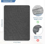 RccugmatS Chair Mat for Hardwood & Tile Floor, 47" x 52" Heavy Duty Office Chair Mat for Rolling Chairs Easy Glide, Anti Slip, Non-Curve, Floor Protector for Home Office, Gray