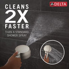 Delta 5-Setting In2ition 2-in-1 Dual Shower Head with Handheld High Pressure ProClean Spray, Brushed Nickel Detachable Shower Head with Hose, 1.75 GPM Flow Rate, Spotshield Brushed Nickel 75548SN