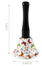 Home-X Butterfly Handheld Call Bell - Dinner Bell for Inside, School, Classroom, Wedding Bells, Service Desk, Bell for Elderly, Seniors, Patients, Adults, Kids, Meditation, Jingle Hand Bell