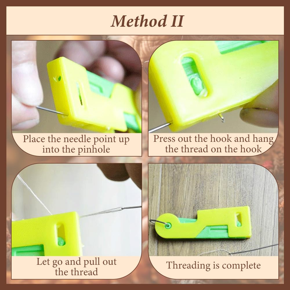 2024 New Plastic Needle Threaders,Automatic Needle Threader,Used to Quickly Thread The Thread Into The Needle Hole, Suitable for The Elderly and Those Who Like to Do Needlework(Random Color) (3 PCS)