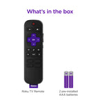 Roku Remote (Official Manufacturer Product) | TV Remote Control with TV Controls, Simple Setup, & Pre-Set App Shortcuts - Replacement Remote Compatible with Roku TV Models ONLY (Not Roku Players)