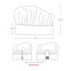 yotache Chef Apron Set, Chef Hat and Kitchen Apron Adult Adjustable White Apron Baker Costume for Men and Women, 1 Set (33" L x 26" W)