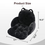 QYA Cute Chair Cushion, Soft Seat Cushions for Office Desk, Kawaii Chair Pillow for Gaming, Comfy Floor Seating for Adults, Bedroom Playroom Dining Living Room Decor, 17"x16.5", Black Cat
