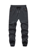 Boy's Cargo Joggers Pants Youth Quick Dry Hiking Pull-On Lightweight Pants for Sports Outdoor with Zipper Pockets(3801-D.Gray10)