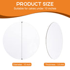 80-Pack Cake Boards 10 inch Round White Cake Circles Rounds Base Food-Grade Cardboard Cake Board for Cakes, Christmas, Bread, Desserts（Thin and strong）
