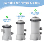 Replacement Pool Hoses for Above Ground Pools 1 1/4, 59" Long Filter Pump Hose, 4 Pack Pool Pump Hose with 8 Metal Clamps (Blue)