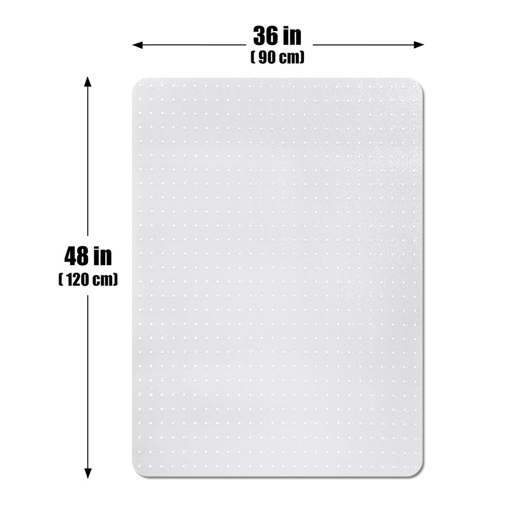 Office Chair Mat for Carpet Floors, Desk Mats 48"X36" for Rolling Desk on Low Pile Carpets, Rectangle Computer Gaming Plastic Floor Mats for Office Chair on Carpet, Flat Without Curling