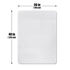 Office Chair Mat for Carpet Floors, Desk Mats 48"X36" for Rolling Desk on Low Pile Carpets, Rectangle Computer Gaming Plastic Floor Mats for Office Chair on Carpet, Flat Without Curling