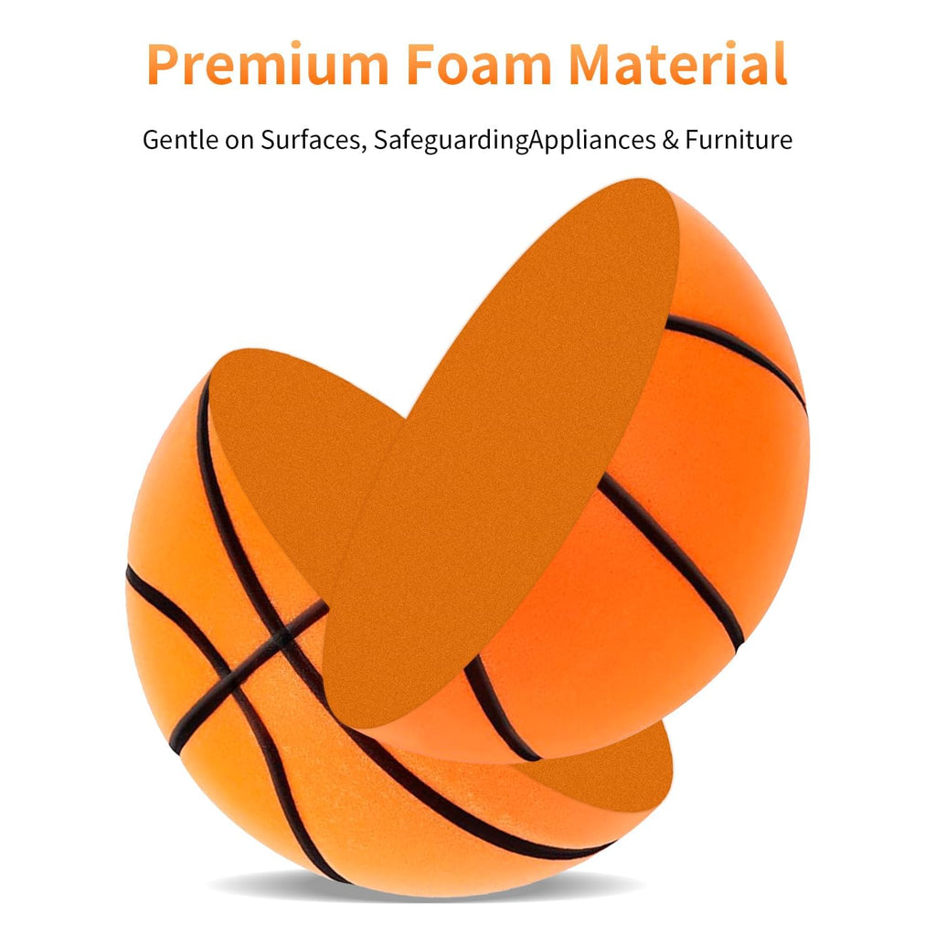Silent Basketball, Silent Basketball Dribbling Indoor, 2025 Upgrade Silent Basketball 7-24cm/9.44in Dunk Basketball Indoor Training, Silent Swish Basketball(Adult Basketball)