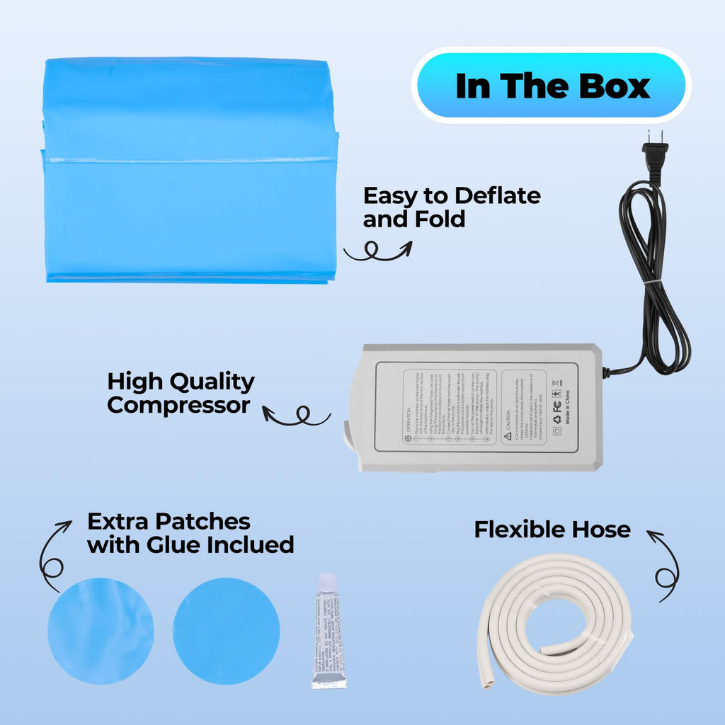 Careboda Alternating Air Pressure Mattress Pad, Bed Sore Prevention Solution, Mattress Topper with 10-Level Pump, Waterproof Pressure Relief Ulcer Cushion Pad for Bed Sores for Hospital and Home