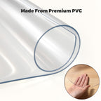 Yecaye Office Chair Mat for Hardwood Floor, 48"×48" Clear Office Floor Mat, Computer&Desk Chair Mat, PVC Heavy Duty Floor Protector Chair Mats for Rolling Chairs, Can't be Used on Carpet