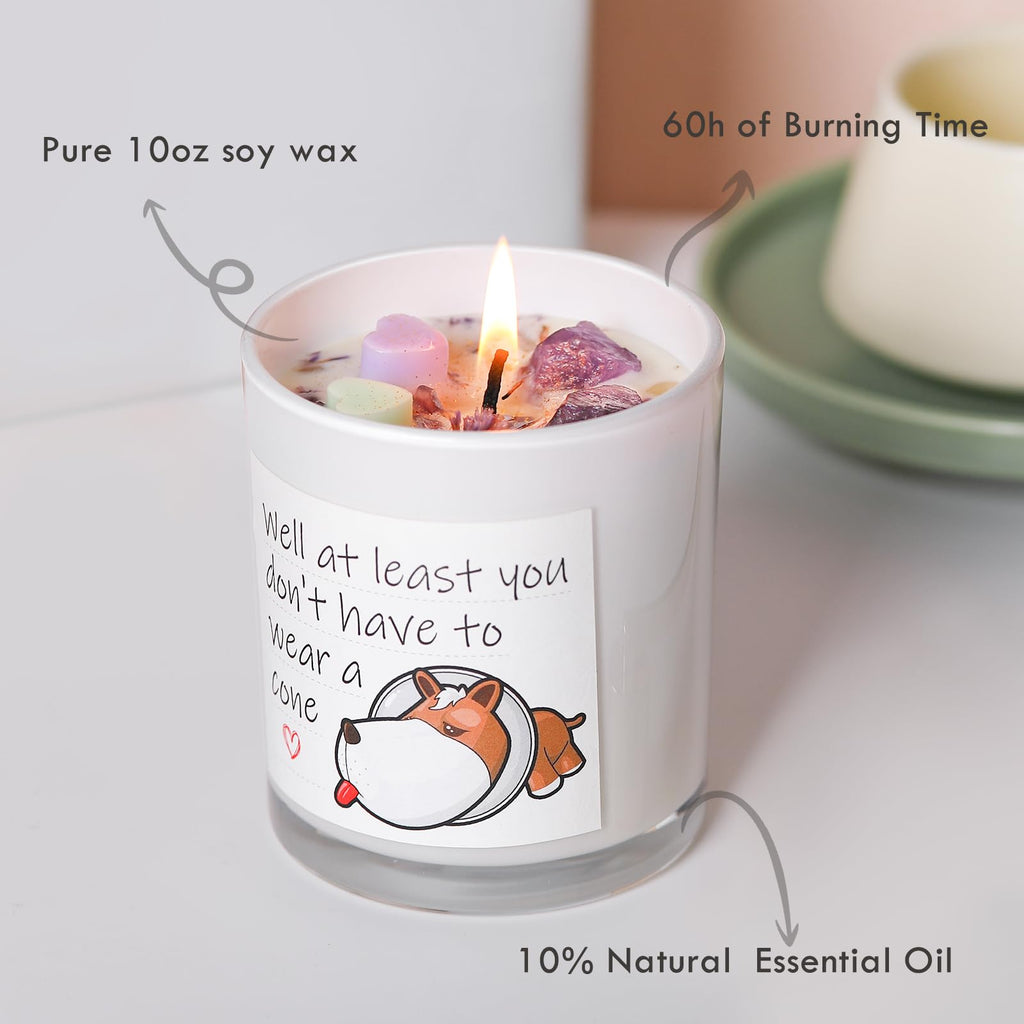 AOOVOO Get Well Gifts for Women - After Surgery Recovery Gifts, Funny Feel Better Gift for Cancer Patients, Sick Friend Female, Breast Cancer Gifts for Women - Lavender Scented Candles, 10 oz