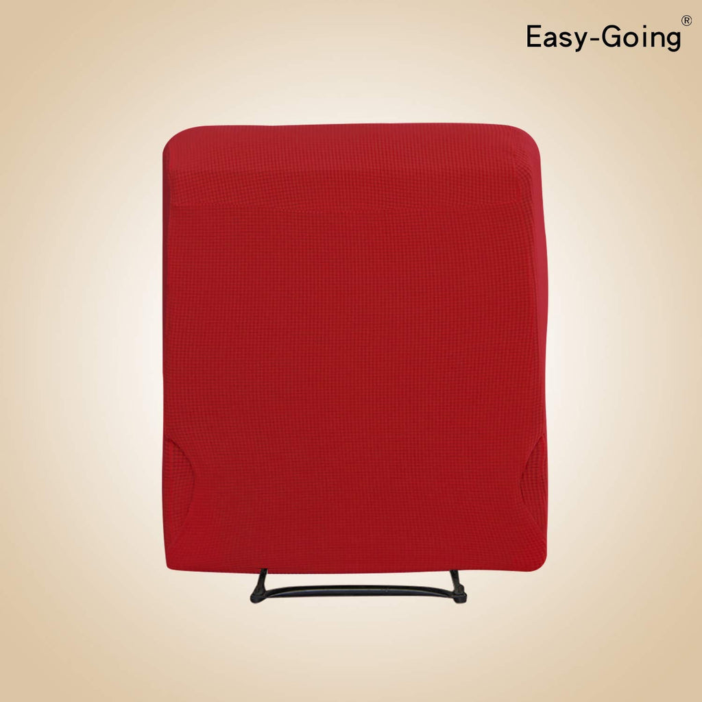 Easy-Going Recliner Stretch Sofa Slipcover Sofa Cover 4-Pieces Furniture Protector Couch Soft with Elastic Bottom Polyester Spandex Jacquard Fabric Small Checks(Recliner,Christmas Red,Large)