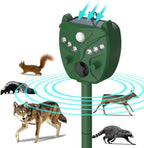 Solar Animal Repeller Outdoor 5 Modes Ultrasonic Animal Repeller with Motion Sensor and Flashing Light