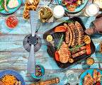 AOUKUNG Food Fan for Outside Restaurants,Outdoor Picnic Table,Portable Table Fans