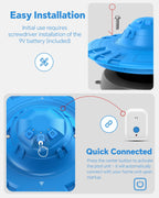 Pool Alarm, Floating Pool Safety Alarms for Inground & Above Ground Pools – Loud 110dB Alert, Adjustable Sensitivity, Protection for Kids & Pets (Blue+Black)