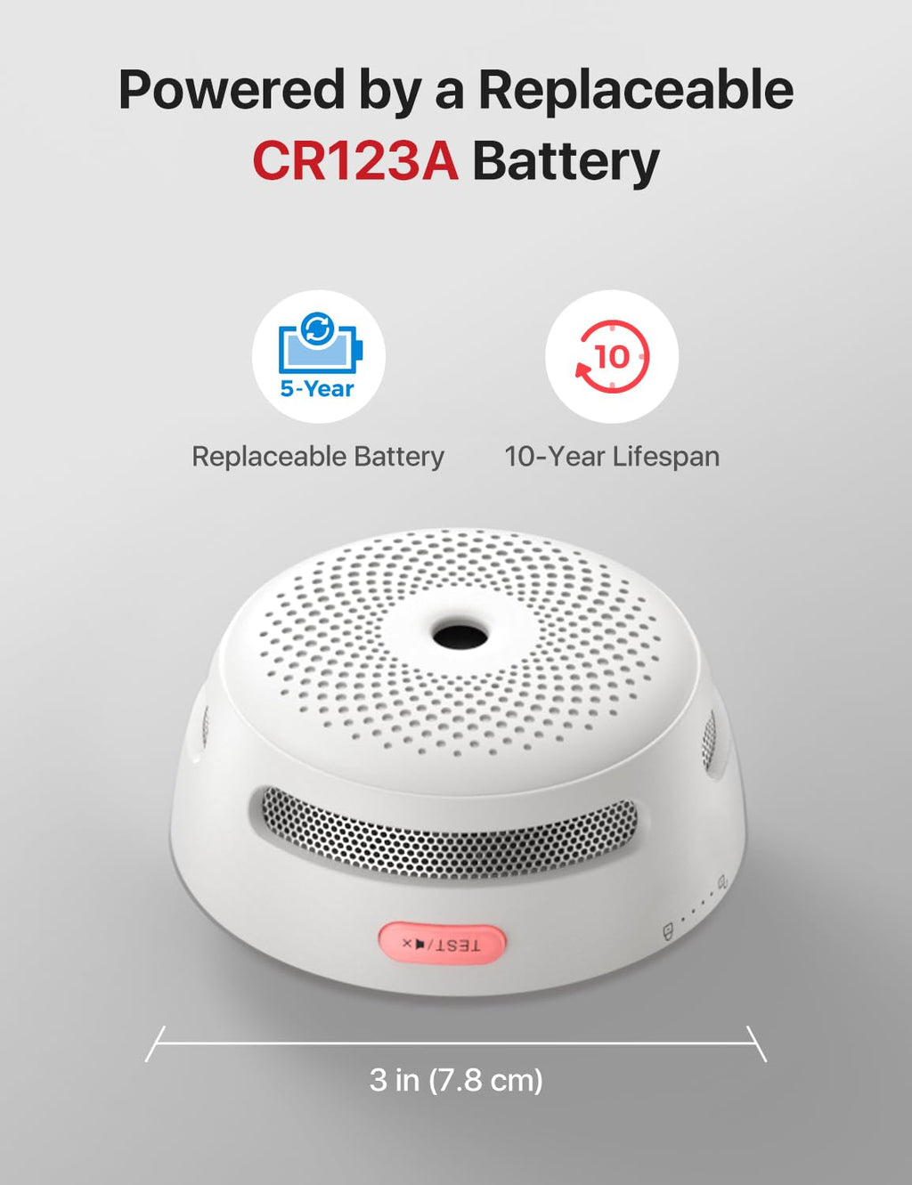 X-Sense Smart Smoke Detector XS01-M, Wi-Fi Smoke Alarm, an Accessory for FS31 Smoke Alarm Kit, Wireless Interconnected Mini Smoke Detector Fire Alarm, Model XS01-M, Single Pack