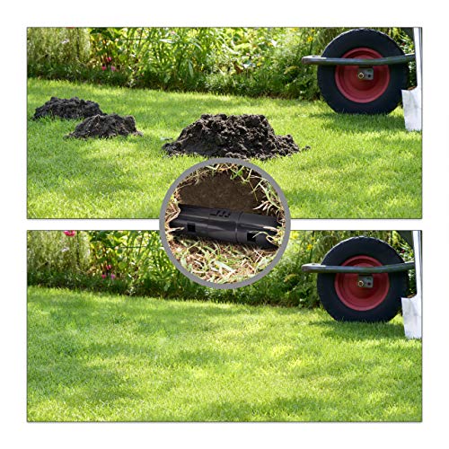 Relaxdays Catch and Release Live Mole Trap, Adjustable Length, Check Openings, Humane, Plastic, Black