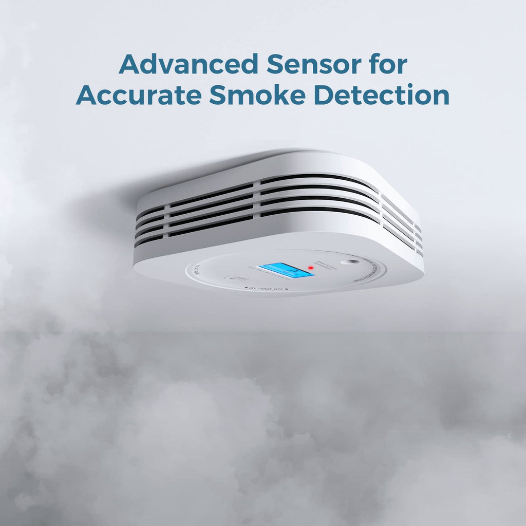 AEGISLINK Smoke and Carbon Monoxide Detector 10-Year Lifespan with Replaceable Battery, Photoelectric Fire Alarm and Electrochemical CO Alarm with Test/Silence Button, SC200, 3-Pack
