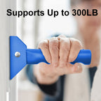 iGuerburn Doorway Flip Assist Handle, Door Assistant Support Grip Handle, Doorway Stair Assist Grab Bar for Elderly or People Who with Balance Issues - Supports Up to 300 Pounds (Blue)