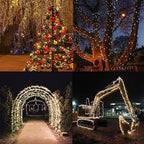 82FT 200 LED Color Changing Christmas String Lights with Remote & Timer & Memory Function, 9 Lighting Modes Waterproof Fairy String Lights for Xmas Tree Holiday Party Garden (Warm White & Cool White)