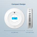 AEGISLINK Smoke and Carbon Monoxide Detector 10-Year Lifespan, Photoelectric Fire Alarm and Electrochemical CO Alarm with Test/Silence Button, with Replaceable Battery, SC240, 6 Pack