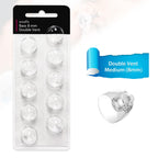 (30 Pcs) Hearing Aid Domes Accessories for Oticon Replacements, Oticon MiniFit (Double Vent 8mm) Domes, Universal Domes for Oticon Hearing Aid Supplies Kits, Fit Aid Parts for Optimal Performance