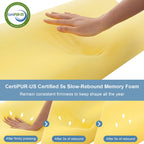 Anvo Memory Foam Pillow, Neck Contour Cervical Orthopedic Pillow for Sleeping Side Back Stomach Sleeper, Ergonomic Bed Pillow for Neck Pain - Blue White, Firm