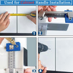 King&Charles Cabinet Hardware Jig, Metal Cabinet Handle Jig with Automatic Center Punch, Perfect Set - Avoid Jitter Caused by Direct Drilling, Use for Handles and Pulls on Drawers/Doors.