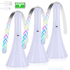 Rechargeable Fly Fans for Tables, Belfans Fly Fans for Outdoor Tables USB, Fly Fans to Keep Flies Away by Soft Blades, Food Fans for Camping, Picnic, Fishing, Fly Repellent Outdoor Patio, 3pcs, White