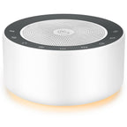 White Noise Machine with 30 High Fidelity Soundtracks, 7 Colors Night Lights, Full Touch Metal Grille and Buttons, Timer and Memory Features, Plug in, Sound Machine for Baby, Adults