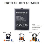 PROTEAR Lithium Battery Replacement,Rechargeable Battery,Suitable for Our Rechargeable Bluetooth Headphones Noise Reduction Ear Earmuffs