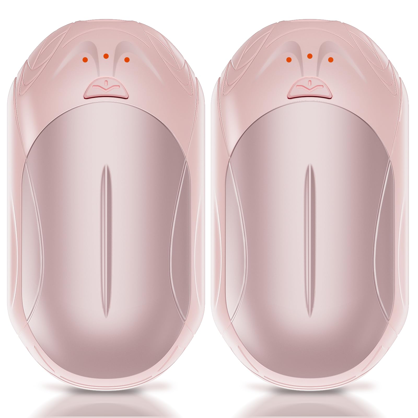 AI Hand Warmers Rechargeable 2 Pack, 6000mAh Electric Hand Warmers, AI Smart Chips 20Hrs Long Safe Heat, Portable Pocket Heater, Gifts for Christmas, Outdoor, Golf, Hunting, Camping Accessories-Pink