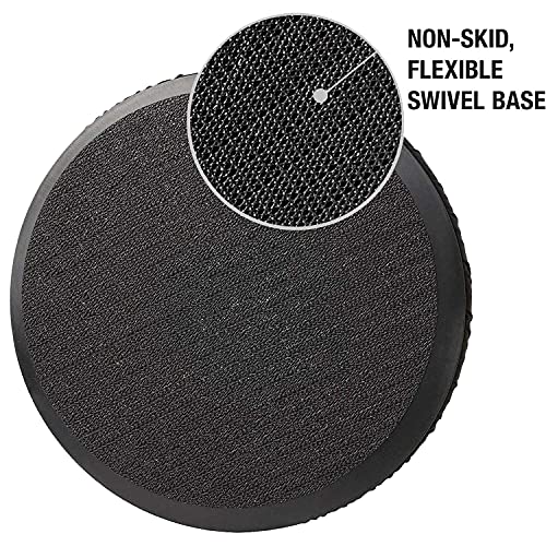 HealthSmart 360 Degree Swivel Seat Cushion, Chair Assist for Elderly, Swivel Seat Cushion for Car, Twisting Disc, Gray, 15 Inches in Diameter