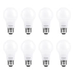 SYLVANIA ECO LED Light Bulb, A19 60W Equivalent, Efficient 9W, 7 Year, 750 Lumens, 2700K, Non-Dimmable, Frosted, Soft White - 8 Count (Pack of 1) (40821)