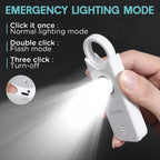 Rechargeable Personal Safety Alarm for Women, 135 dB Loud Self Defense Keychain Siren with LED Strobe Light, Personal Emergency Security Safe Devices Key Chain Alarms for Women Kids Elderly (White)