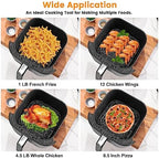 Air fryer Replacement Parts for Instant Pot Vortex Plus 6 in 1 4 Quart Air Fryer Oven, 7.5''×7.5'' Square Food Grade Air Fryer Grill Pan Grill Plate Crisper Plate Accessories Tray Rack