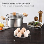 2Pcs Egg Steamer Rack with Hot Plate Gripper Set, Stackable Trivet for Instant Pot Compatible Pressure Cooker Accessories Cooking 18 Eggs