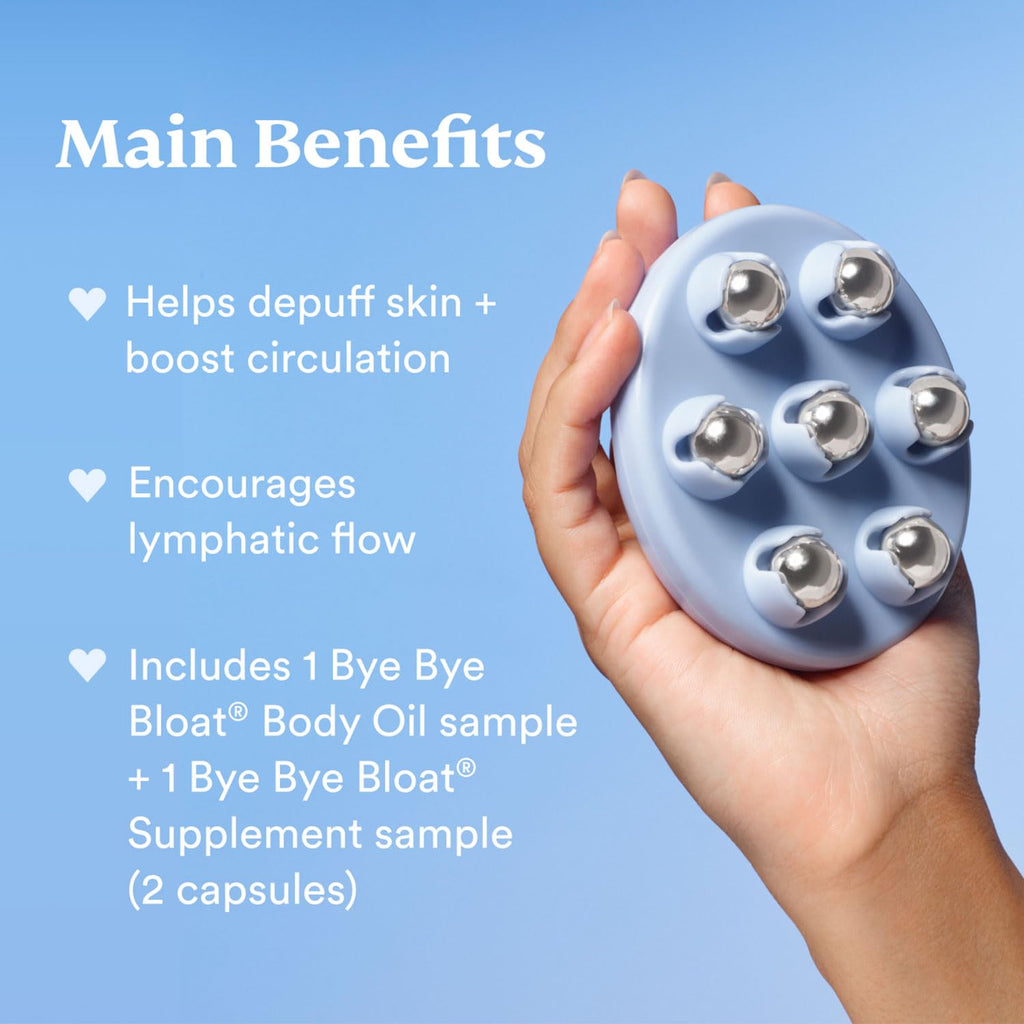 Love Wellness Bye Bye Bloat Lymphatic Massage Roller | Handheld Massager and Body Sculpting Machine | Supports Lymph Node Drainage, Bloating Relief and Skin Hydration | Pack of 1