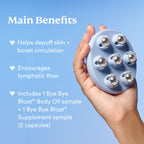 Love Wellness Bye Bye Bloat Lymphatic Massage Roller | Handheld Massager and Body Sculpting Machine | Supports Lymph Node Drainage, Bloating Relief and Skin Hydration | Pack of 1